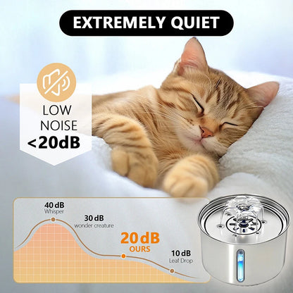 Fontaine à eau en acier pour animaux de compagnie - healthybuddy™