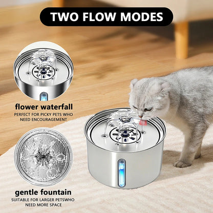 Fontaine à eau en acier pour animaux de compagnie - healthybuddy™