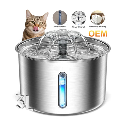 Fontaine à eau en acier pour animaux de compagnie - healthybuddy™