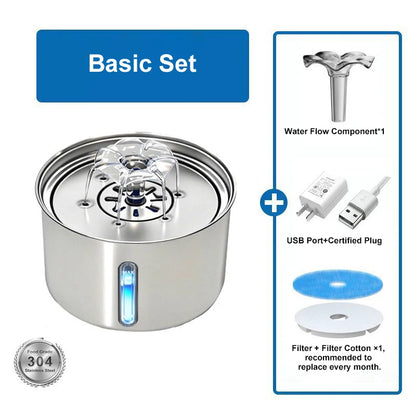Fontaine à eau en acier pour animaux de compagnie - healthybuddy™